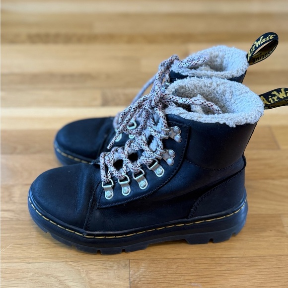 Dr. Martens Combs Wyoming Shearling Lined Lace Up Ankle Boots Docs Combat US 5L - Picture 6 of 13